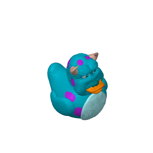 Furred Scare Monster Dash Duck (Version 2) (3D render, made to order)