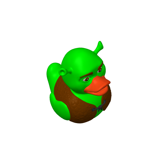 Green Swamp Ogre Dash Duck (3D render, made to order)