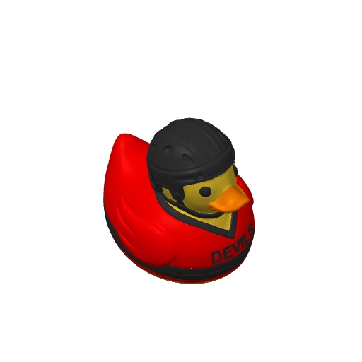 Stick Wielding Ice Rink Dash Duck (3D render, made to order)