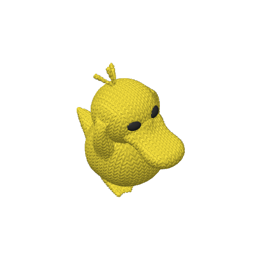 Knitted Confused Headache Duck Dash Duck (3D render, made to order)