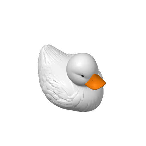 Classic White Farm Duck Dash Duck (3D render, made to order)