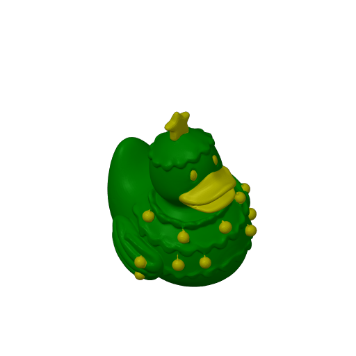 Festive Evergreen Dash Duck (3D render, made to order)