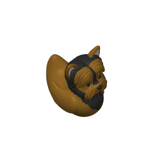 Silky Tiny Terrier Dash Duck (3D render, made to order)