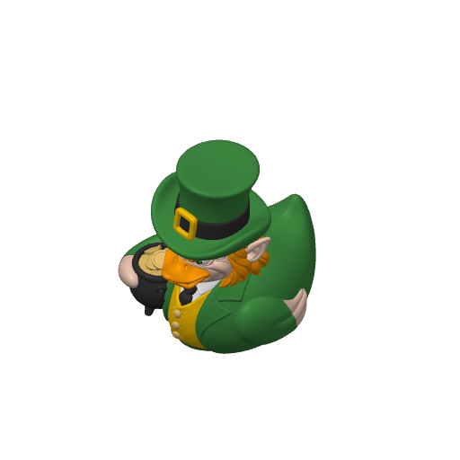 Clover Hat Gold Hoarding Imp Dash Duck (3D render, made to order)