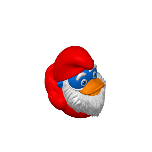 Red Capped Blue Elder Dash Duck (3D render, made to order)