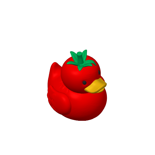 Ripe Red Garden Fruit Dash Duck (3D render, made to order)