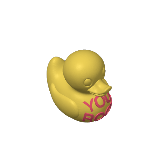 Sweet Valentine Candy Heart Dash Duck (3D render, made to order)
