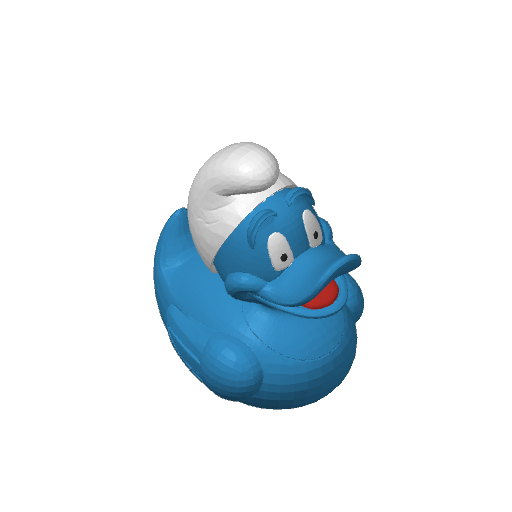 Little Blue Village Dweller Dash Duck (3D render, made to order)