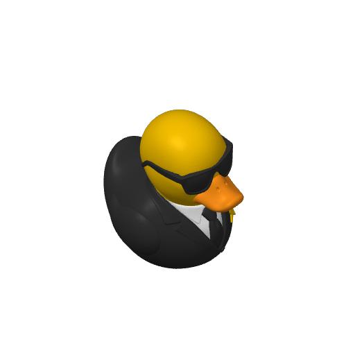 Dark Suited Secret Agent Dash Duck (3D render, made to order)