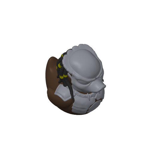 Dreadlocked Alien Hunter Dash Duck (3D render, made to order)