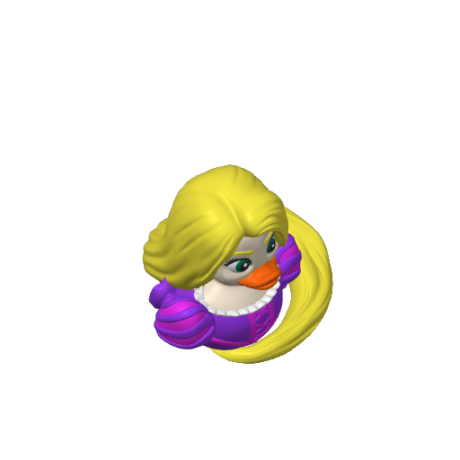 Long Haired Tower Princess Dash Duck (3D render, made to order)