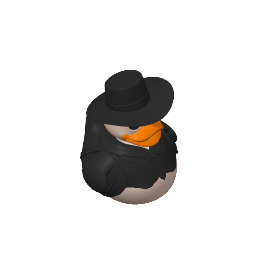 Black Hat Western Hired Gun Dash Duck (3D render, made to order)