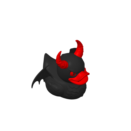 Horned Underworld Fiend Dash Duck (3D render, made to order)