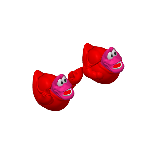 Caribbean Crab Advisor Dash Duck (3D render, made to order)
