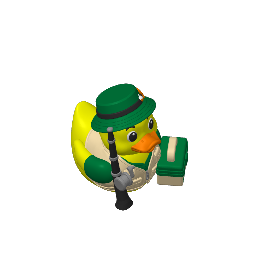 Bucket Hat Rod Casting Angler Dash Duck (3D render, made to order)