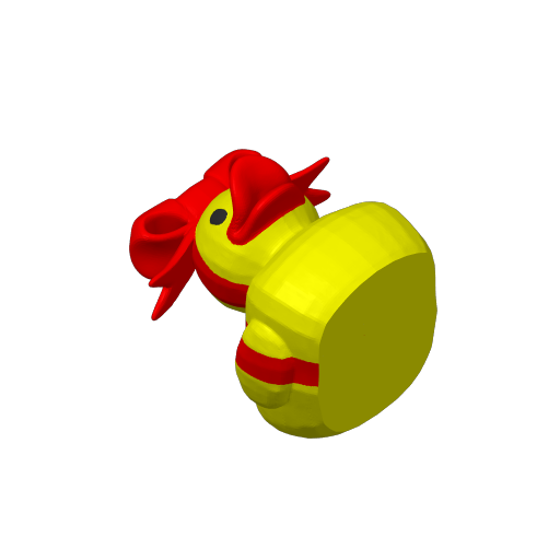 Wrapped Gift Box Dash Duck (3D render, made to order)