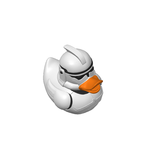 White Armored Clone Soldier Dash Duck (3D render, made to order)