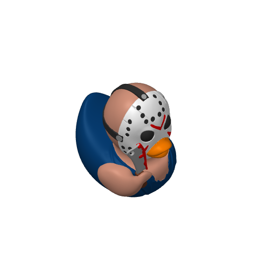 Reworked Hockey Masked Slasher Dash Duck (3D render, made to order)