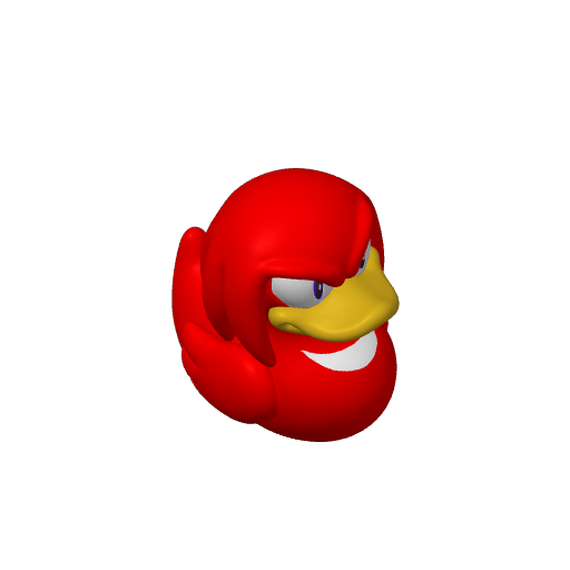 Red Echidna Guardian Dash Duck (3D render, made to order)