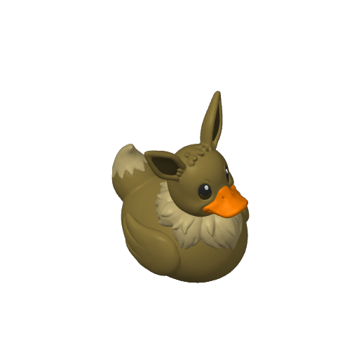 Adaptable Fluffy Evolution Dash Duck (Version 2) (3D render, made to order)
