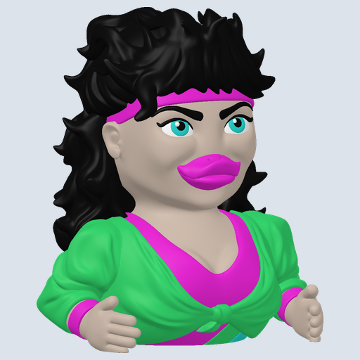 Retro Aerobics Instructor Dash Duck (Style 2) (3D render, made to order)